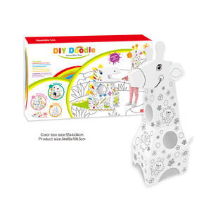 Jouet en carton pour enfants, bricolage, apprentissage de la coloration, <span class=keywords><strong>girafe</strong></span>, avec housse - Product Image 2