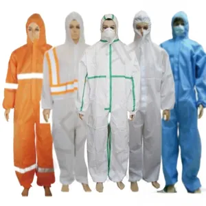 PPE Industrial Safety Protective SMS Microporous Type 5/6 Disposable Coverall Suits