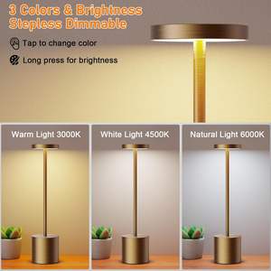 Lámpara de Mesa Recargable LED Inalámbrica al por Mayor, Lámpara de Escritorio Portátil con Batería de 1200 mAh, 2000 mAh, 4000 mAh, 5000 mAh - Product Image 4