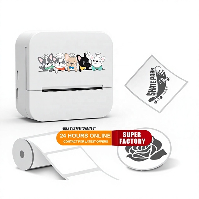 D1 Portable Thermal Pocket Printer 50-70mm/s Speed 203dpi Resolution Mini Color Printer Compatible Android Mobile