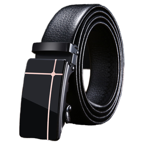 Yonger nhà máy người đàn ông giá rẻ vành đai da tự động khóa Khóa Ratchet vành đai Đen - Product Image 1