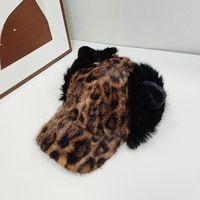 Gorra de béisbol de piel de invierno personalizada para mujer, sombrero de papá de lana, gorra de ala curva estilo Polo ligera ajustable Unisex