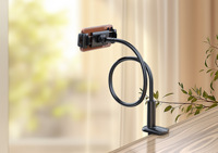 Support universel flexible pour tablette et téléphone, compatible iPad, avec pince longue, support paresseux, flexible et pliable, en métal épaissi et ABS, personnalisable