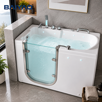 Baignoire de Luxe Monoplace avec Douche Intégrée, Jacuzzi en Acrylique, Massage, Écologique, Facile à Installer pour Personnes Âgées et Bébés (Utilisation Spa)