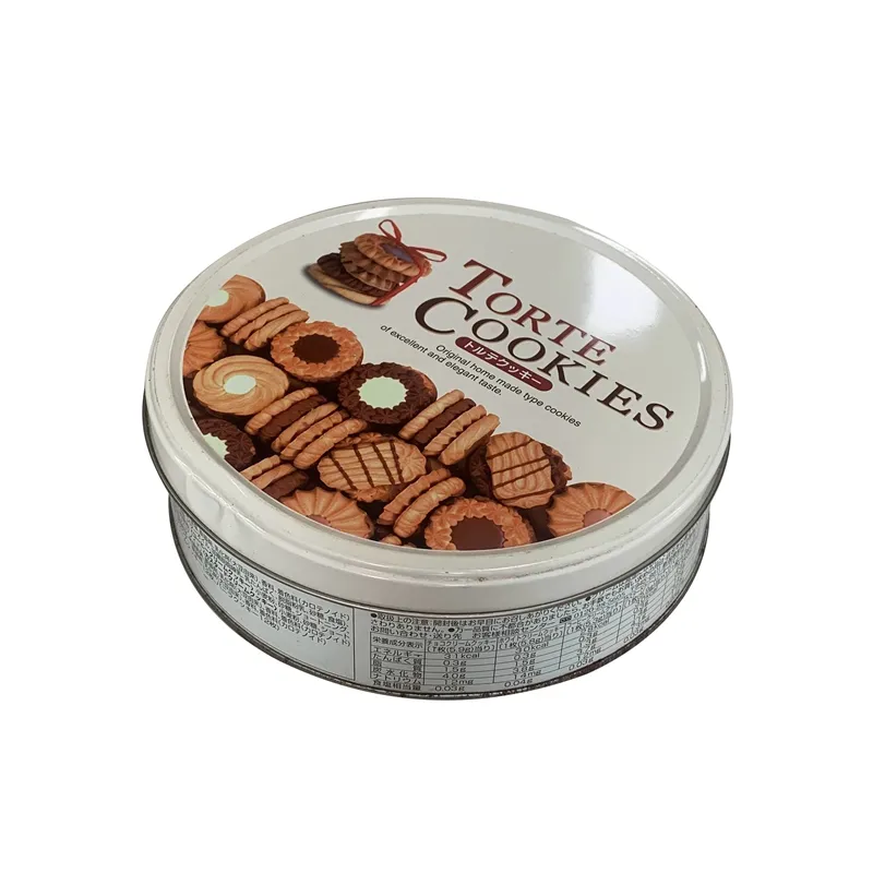 Custom Food Grade Ronde Metalen Biscuit Blikken Doos Voor Cookies Cake Gift Suiker Promotie