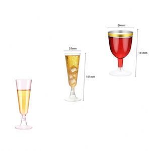 Gobelets à mousse et pudding hauts, en plastique jetable transparent, avec couvercle, pour vin rouge, champagne, gobelets d'avion et gobelets à gâteau, adaptés aux boissons - Product Image 4
