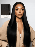 Perruque Lace Front Yaki Lisse 13x4, Densité 250%, Cheveux Humains Noir Naturel, Sans Colle, Pré-Pluckée, Dentelle HD Transparente, Vente en Gros