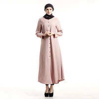 Vente en gros Abayas de Dubaï Robe longue abaya caftan ouverte sur le devant pour l'Aïd Moubarak