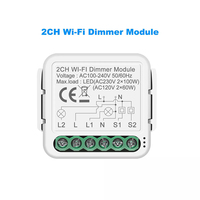 Produk Rumah Pintar Mini Tuya WiFi Smart Life Timer 2 Arah Lampu LED Dimmable Dimmer Saklar Pintar