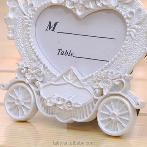 Decorazioni nuziali doccia nuziali Vintage forniture carrozza carrozza zucca posto carta carta porta foto cornice - Product Image 6