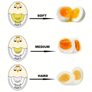 Temporizador <span class=keywords><strong>para</strong></span> Huevos que Cambia de Color, <span class=keywords><strong>para</strong></span> Huevos Cocidos Suaves o Duros, de Resina Ecológica, Color Rojo - Product Image 3