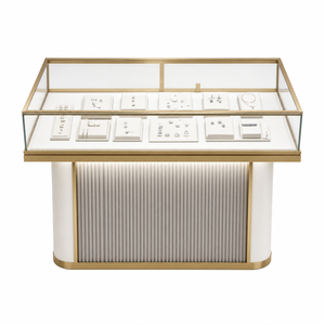 Vitrina de Madera <span class=keywords><strong>para</strong></span> Joyería <span class=keywords><strong>con</strong></span> Iluminación LED, Estantes de Pared Duraderos <span class=keywords><strong>para</strong></span> Joyerías, Muebles Resistentes al Agua <span class=keywords><strong>para</strong></span> Comercios - Product Image 2