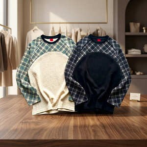 T-shirt pour homme à manches raglan, coupe classique, col rond, décontracté, respirant, tissu tricoté thermique 180g - Product Image 4