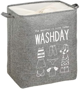 Foldable Customized 600D Oxford Cloth Folding Large Laundry Basket <strong>Collapsible</strong> Drawstring Clothes Hamper <strong>Storage</strong> with Handle - Product Image 3