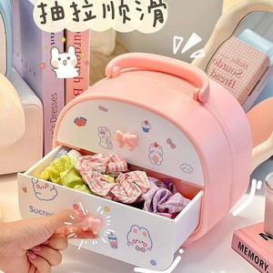 Sucreries Hair Accessory Storage <b>Box</b> With Drawers For Desk <b>Makeup</b> Jewelry Organizing Pink Blue - Product Image 3
