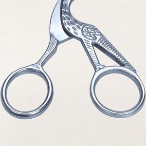 Ciseaux de toilettage à pointe fine, forme de cigogne vintage, en acier inoxydable, pour la coupe des sourcils, pour les soins de beauté quotidiens - Product Image 5