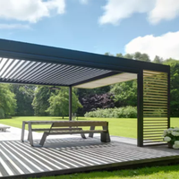 Nouvelle Pergola Bioclimatique Motorisée 2026 Personnalisable avec Toit à Lames Orientables, Télécommandée, Extérieure, en Aluminium, Étanche et Durable