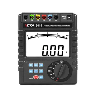 VICTOR RuoShui 6415 Dual <b>Clamp</b> Multifunctional Earth Resistance Tester, 2024 New Soil Resistivity Grounding Resistance Meter - Product Image 1