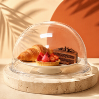 Dôme de présentation en acrylique transparent sur mesure, forme ronde, carrée ou ovale, pour boulangerie, pâtisserie, gâteau, dessert