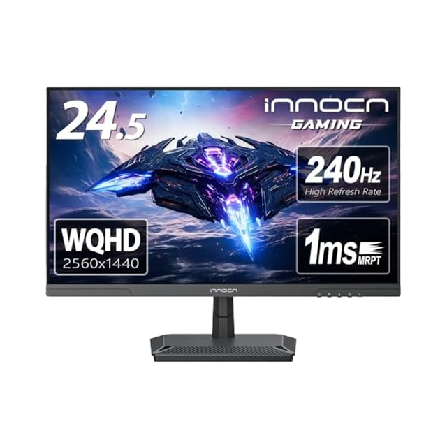 24.5inch 1440P QHD 2K 240Hz 1ms IPS Gaming Monitor for 2.1 DisplayPort FreeSync 99% SRGB 350cd Ma Brightness Eye Care