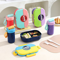 Zurück zur Schule 2026 304 Edelstahl Kinder-Lunchbox 2/3 Fächer Auslaufsicher Lebensmittelecht Isoliert mit Besteck