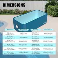 Piscina Inflable Portátil Personalizada con Tecnología Drop Stitch para Adultos, Uso en Exteriores
