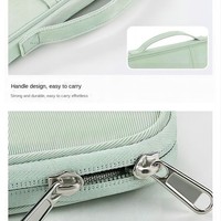 Sac de rangement portable en nylon pour tablette, style simple avec fermeture éclair, durable et léger pour les voyages d'affaires et le bureau