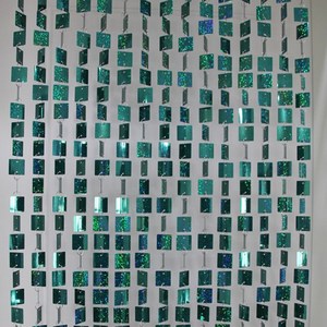 Decorazione della fase della festa di nozze fornisce la <span class=keywords><strong>sala</strong></span> dell'hotel pendenti pendenti in plastica <span class=keywords><strong>tende</strong></span> di paillettes Laser - Product Image 3