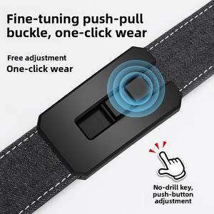 Cinturón de Mezclilla para Hombre, Diseño 2026, Versátil, Estilo Casual y de Negocios, Hebilla Deslizante de Alta Gama - Product Image 2