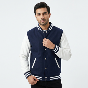 Blouson Bomber de Baseball Personnalisé pour Homme à Manches Longues – Tissu Toile Tendance avec Patchs Brodés Personnalisés – Vente Chaude - Product Image 1
