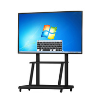 Tableau blanc interactif tout-en-un BOE 65 pouces 4K UHD avec écran tactile 20 points, système d'exploitation Android, caméra pour l'éducation et les conférences, couleur noire