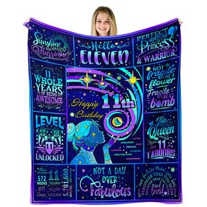 Cadeau pour 21e anniversaire, couverture en flanelle, couverture de sieste, légère et respirante, pour chambre à coucher, salon, impression personnalisée - Product Image 5