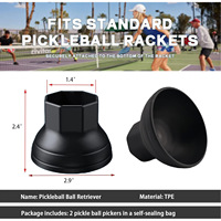 Ramasseur de balles de pickleball avec ventouse de type baseball à poignée en silicone, 40 trous, 33g, 7,5x7,5x6,8cm, accessoire de sport de plein air pour raquette