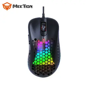 Meetion Gratis Goedkope Honingraat Ergonomische Stille Magic Rgb Bedrade Usb Gaming Muis Voor Pc Computer Laptop