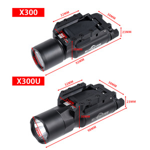 Lampe torche tactique X300U A ultra-performante avec pointeur laser rouge LED et batterie CR123A pour utilisation en extérieur - Product Image 5