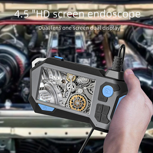Caméra endoscopique double à rotation automatique à 360 degrés, 12 mm, HD1080P, écran IPS 4,5 pouces, boroscope d'inspection à double objectif orientable à 360 degrés - Product Image 2