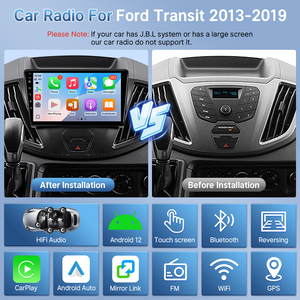 Reproductor de vídeo para coche con navegación Gps Carplay inalámbrico Wifi para Ford Transit 2013-2019 unidad principal personalizada Radio para coche - Product Image 6