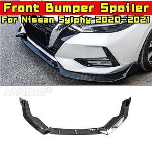 Para Nissan Sylphy 2020-2021: Kit de carrocería con alerón difusor y labio divisor de parachoques delantero, negro brillante, pieza de modificación de labio de parachoques - Product Image 5