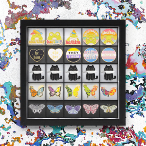 Simpatica rana farfalla gatto risvolto spille in metallo smalto grammaticale distintivo gioielli regalo per i bambini lei lei <span class=keywords><strong>lui</strong></span> <span class=keywords><strong>lui</strong></span> loro li soggetto pronome - Product Image 3