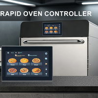 Controlador de Temperatura para Horno de Convección Rápida MK6L60 con Pantalla Táctil Capacitiva de 7 Pulgadas, Función de Microondas, Placa Digital IP68