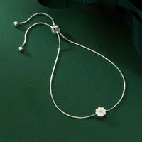 Bracelet à breloques ajustable en argent sterling 925, forme fleur, tendance, certifié GDTC, bijoux fins pour mariage, vente chaude