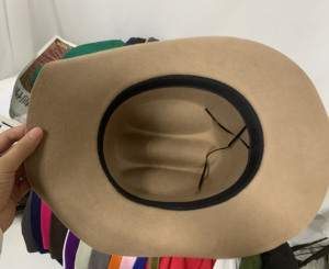 Sombrero De Vaquero ABS Cowboy Hat Feather Black/White Colors Custom Brand Silk Screen Printing OEM Service-Promotional <b>Gift</b> for - Product Image 5