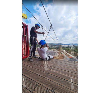 Équipement de zipline robuste pour adultes, sur mesure, pour extérieur, <span class=keywords><strong>avec</strong></span> accessoires complets pour parc d'aventure. - Product Image 5
