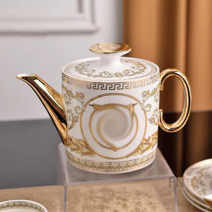 Service à café occidental en porcelaine fine de style palais italien, élégant et accessible, en porcelaine blanche, service à thé - Product Image 5