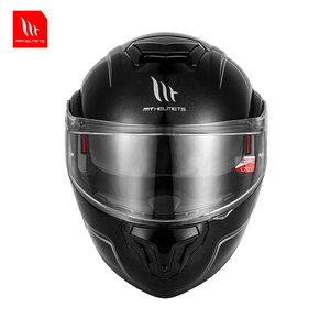 Casque modulaire unisexe toutes saisons MTHELMETS FF CE/ABS à dégagement rapide pour la course et le cruiser, homologué ECE, design uni noir - Product Image 3
