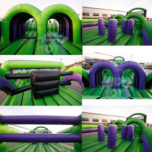 XIXI TOYS Juegos de carrera de obstáculos inflables de 33m de largo para adultos Modular Boot Camp Sport Castle - Product Image 3