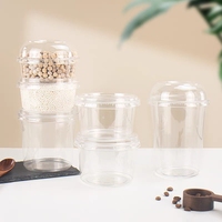 Gobelets jetables en plastique pour boissons froides, bols à açaï, contenants transparents pour salades de fruits, seaux à dessert en plastique, gobelets de traiteur