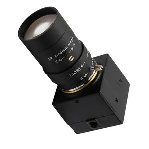 ELP 8MP Webcam Gratis driver IMX179 definisi tinggi 5-50mm varifocal Manual fokus USB Zoom kamera untuk industri mesin penglihatan