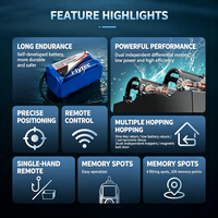 Barco Cebador de Pesca V600GPS de Doble Silo con Sonda, Retorno Automático de 500m, Liberación de Cebos de 3KG, Compatible con Sonda Inalámbrica