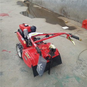 Multifunctional Gasoline Power Tiller Farm <b>Cultivator</b> Red 4 Wheel Drive For Crop Planting Tilling Weeding - Product Image 3